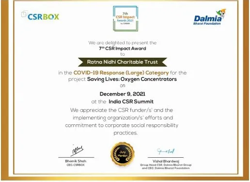 SOCIAL IMPACT AWARD FOR OUTSTANDING CONTRIBUTION TO COMMUNITY DEVELOPMENT AND RURAL TRANSFORMATION